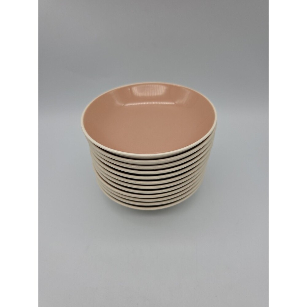 Harkerware Springtime Pink Cocoa Berry Bowls Oven Proof USA Set of 12